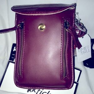 CrossbodyPurse NEW W/TAG Maroon Bronze Chain Strap